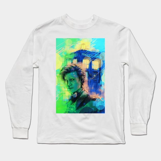 11th Doctor Long Sleeve T-Shirt by sempaiko